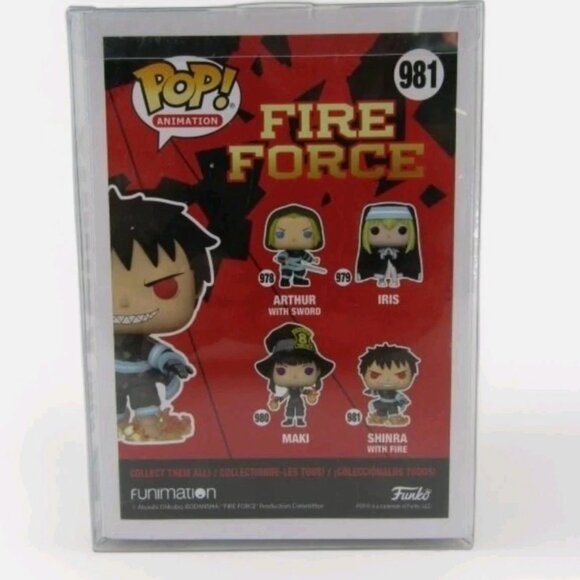 Funko Pop! Vinyl: Fire Force - Shinra with Fire #981 Boxlunch Exclusive GID NEW- - Picture 4 of 10